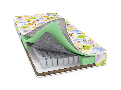 Матрас Baby Comfort - Детский матрас на независимом пружинном блоке с разной жесткостью сторон.