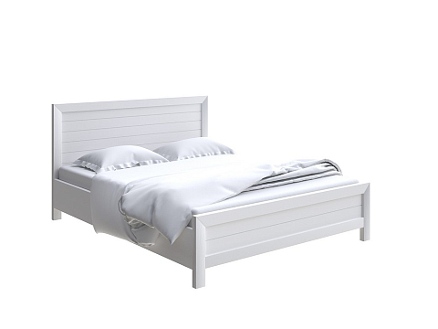 Белая кровать Toronto с подъемным механизмом - Стильная кровать с местом для хранения
